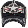 image:imageFunky Junque Distressed Mens Baseball CapAir Force Star  Black