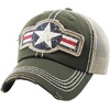 image:imageFunky Junque Distressed Mens Baseball CapAir Force Star  Olive
