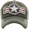 image:imageFunky Junque Distressed Mens Baseball CapAir Force Star  Olive