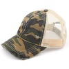 image:imageFunky Junque Distressed Mesh Low Profile Trucker Hat Snapback CapGreen CamoBeige Mesh