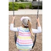 image:imageFunky Junque Girls Criss Cross Ponytail Baseball Cap Kids Messy Bun Hat2 Pack Blue Moon  Light Pink