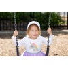 image:imageFunky Junque Girls Criss Cross Ponytail Baseball Cap Kids Messy Bun Hat3 Pack White  Blue Moon  Light Pink