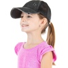 image:imageFunky Junque Girls Criss Cross Ponytail Baseball Cap Kids Messy Bun HatBlack Washed WBlack Mesh