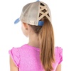 image:imageFunky Junque Girls Criss Cross Ponytail Baseball Cap Kids Messy Bun HatBlue Moon Washed