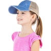 image:imageFunky Junque Girls Criss Cross Ponytail Baseball Cap Kids Messy Bun HatBlue Moon Washed