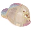 image:imageFunky Junque Girls Criss Cross Ponytail Baseball Cap Kids Messy Bun HatChunky Glitter Ombre  Mermaid Inspired Colors