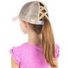 image:imageFunky Junque Girls Criss Cross Ponytail Baseball Cap Kids Messy Bun HatChunky Glitter Ombre  Unicorn Inspired Colors