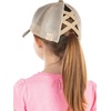 image:imageFunky Junque Girls Criss Cross Ponytail Baseball Cap Kids Messy Bun HatGreen Camo