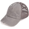 image:imageFunky Junque Girls Criss Cross Ponytail Baseball Cap Kids Messy Bun HatGrey Washed WGrey Mesh