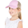 image:imageFunky Junque Girls Criss Cross Ponytail Baseball Cap Kids Messy Bun HatLight Pink Washed