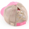 image:imageFunky Junque Girls Criss Cross Ponytail Baseball Cap Kids Messy Bun HatPink Washed