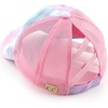 image:imageFunky Junque Girls Criss Cross Ponytail Baseball Cap Kids Messy Bun HatTie Dye  Baby Pink