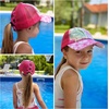 image:imageFunky Junque Girls Criss Cross Ponytail Baseball Cap Kids Messy Bun HatTie Dye  Hot Pink