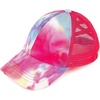 image:imageFunky Junque Girls Criss Cross Ponytail Baseball Cap Kids Messy Bun HatTie Dye  Hot Pink