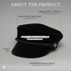 image:imageFunky Junque Greek Fisherman Newsboy Cap Cotton Captains Bakerboy HatCorduroy  Black