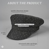 image:imageFunky Junque Greek Fisherman Newsboy Cap Cotton Captains Bakerboy HatRhinestone  Black