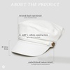 image:imageFunky Junque Greek Fisherman Newsboy Cap Cotton Captains Bakerboy HatWhite