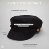 image:imageFunky Junque Greek Fisherman Newsboy Cap Cotton Captains Bakerboy HatWool  Black