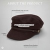image:imageFunky Junque Greek Fisherman Newsboy Cap Cotton Captains Bakerboy HatWool  Brown