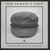 image:imageFunky Junque Greek Fisherman Newsboy Cap Cotton Captains Bakerboy HatWool  Grey