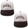 image:imageFunky Junque Infant amp Kid Vintage TwoTone Embroidered Trucker Hat 2 Pack Bundle  Texas Upside Down  BrownBeige