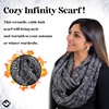 image:imageFunky Junque Infinity Scarf for Women  Oversized Chunky Winter Scarf Colorful Fall Scarves Soft Sweater Wrap Cozy Style4 Tone Mix  Grey  Black  Beige  Lt French Beige