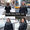 image:imageFunky Junque Infinity Scarf for Women  Oversized Chunky Winter Scarf Colorful Fall Scarves Soft Sweater Wrap Cozy Style4 Tone Mix  Grey  Black  Beige  Lt French Beige