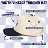 image:imageFunky Junque Kids 2 Tone Trucker Snapback Hat for Baby Toddler amp ChildrenBubs  NavyBeige