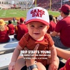 image:imageFunky Junque Kids 2 Tone Trucker Snapback Hat for Baby Toddler amp ChildrenGame Day  RedBeige