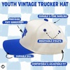 image:imageFunky Junque Kids 2 Tone Trucker Snapback Hat for Baby Toddler amp ChildrenGame Day  Royal BlueBeige