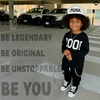 image:imageFunky Junque Kids 2 Tone Trucker Snapback Hat for Baby Toddler amp ChildrenPunk  BlackBeige