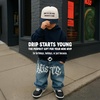 image:imageFunky Junque Kids 2 Tone Trucker Snapback Hat for Baby Toddler amp ChildrenPut It on My Moms Tab  NavyBeige