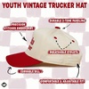 image:imageFunky Junque Kids 2 Tone Trucker Snapback Hat for Baby Toddler amp ChildrenSnacks for Dinner  RedBeige