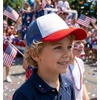 image:imageFunky Junque Kids Mesh Baseball Hat Toddler Adjustable Trucker CapRedWhiteRoyal Blue