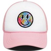image:imageFunky Junque Kids Mesh Baseball Hat Toddler Adjustable Trucker CapSmiley W Lightning Bolt  Light PinkWhite