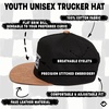 image:imageFunky Junque Kids Trucker Hat Toddler Boys amp Girls Flat Brim Baseball CapBubba  BlackFaux Leather