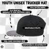 image:imageFunky Junque Kids Trucker Hat Toddler Boys amp Girls Flat Brim Baseball CapChecker Brim  Black
