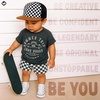 image:imageFunky Junque Kids Trucker Hat Toddler Boys amp Girls Flat Brim Baseball CapCheckerFaux Leather Brim