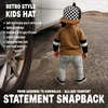 image:imageFunky Junque Kids Trucker Hat Toddler Boys amp Girls Flat Brim Baseball CapCheckerFaux Leather Brim