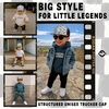 image:imageFunky Junque Kids Trucker Hat Toddler Boys amp Girls Flat Brim Baseball CapConstruction Print
