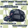 image:imageFunky Junque Kids Trucker Hat Toddler Boys amp Girls Flat Brim Baseball CapDinosaur Print