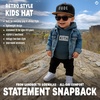 image:imageFunky Junque Kids Trucker Hat Toddler Boys amp Girls Flat Brim Baseball CapDude  BlackFaux Leather