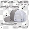 image:imageFunky Junque Kids Trucker Hat Toddler Boys amp Girls Flat Brim Baseball CapGrey W White Mesh