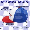 image:imageFunky Junque Kids Trucker Hat Toddler Boys amp Girls Flat Brim Baseball CapIts a Bad Day to Be a Hot Dog  WhiteRedBlue