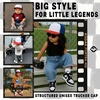 image:imageFunky Junque Kids Trucker Hat Toddler Boys amp Girls Flat Brim Baseball CapRedWhiteRoyal Blue