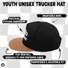 image:imageFunky Junque Kids Trucker Hat Toddler Boys amp Girls Flat Brim Baseball CapSnacks for Dinner  BlackFaux Lather Brim