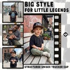 image:imageFunky Junque Kids Trucker Hat Toddler Boys amp Girls Flat Brim Baseball CapSnacks for Dinner  BlackFaux Lather Brim
