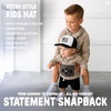 image:imageFunky Junque Kids Trucker Hat Toddler Boys amp Girls Flat Brim Baseball CapUsa Flag  BlackWhite