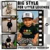 image:imageFunky Junque Kids Trucker Hat Toddler Boys amp Girls Flat Brim Baseball CapUsa Flag  BlackWhite