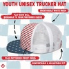 image:imageFunky Junque Kids Trucker Hat Toddler Boys amp Girls Flat Brim Baseball CapUsa Flag  RedWhiteBlue